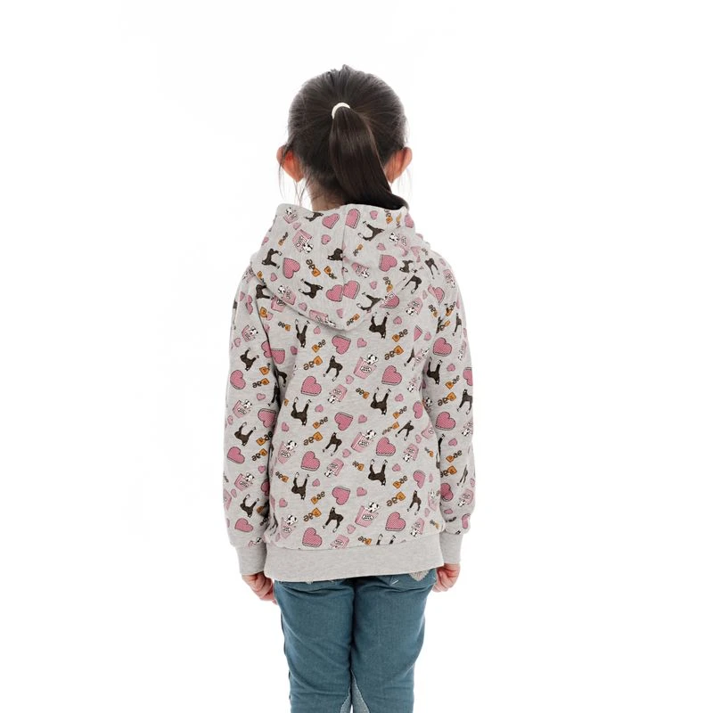 Horseware Kids' Allover Print Hoody - Grey Melange - Image 2
