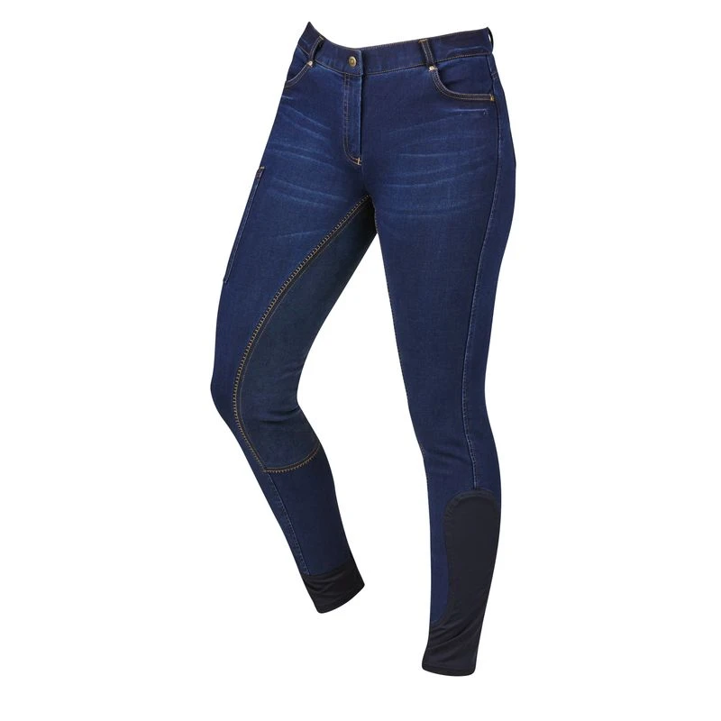 Dublin Women's Shona Full Suede Seat Denim Breeches - Blue Denim/Navy - Image 2
