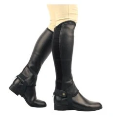 Saxon Equileather Half Chaps - Black