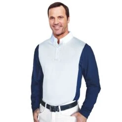 Ovation Men's Cool Rider UV Tech Shirt - White/Navy