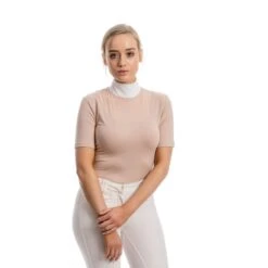 Horseware Women's Lisa Technical Short Sleeve Competition Top - Blush