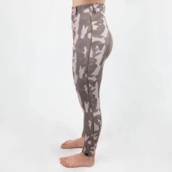 Irideon Women's Horsehead Camo Knee Patch Tights - Brindle