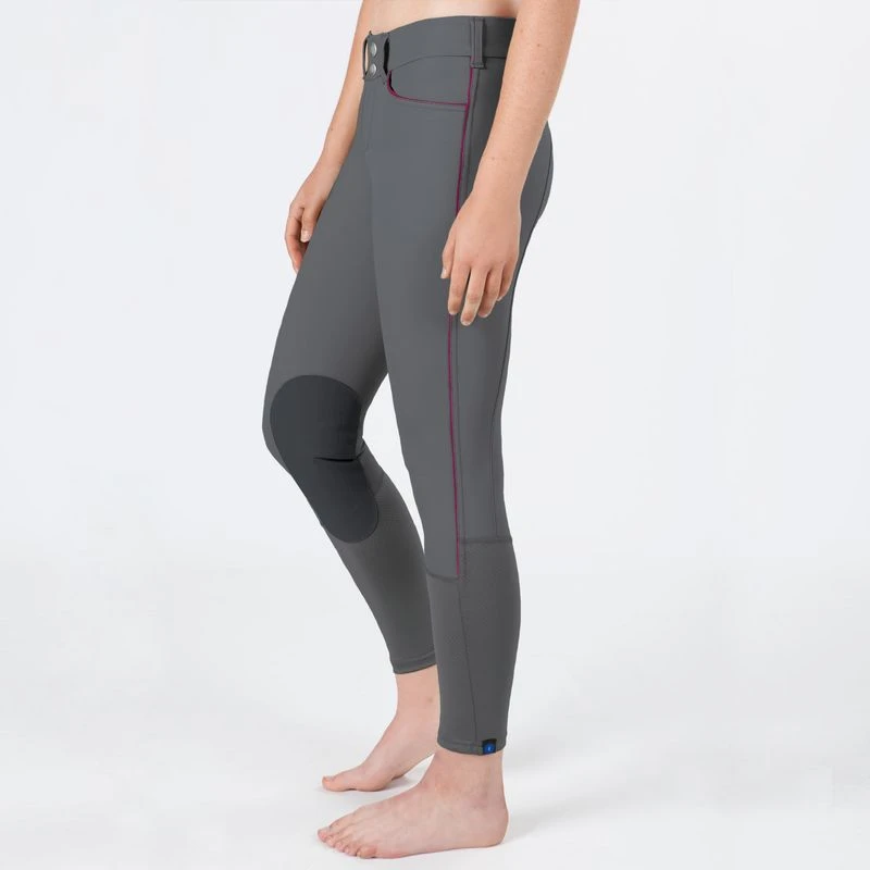 Irideon Women's Hampshire Knee Patch Breeches - Graphite/Raspberry - Image 2
