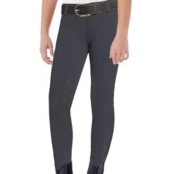 Ovation Kids' Aerowick GripTec Knee Patch Tight - Charcoal