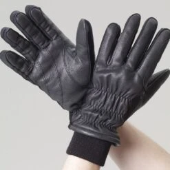 Ovation Leather Winter Cuff Glove - Black