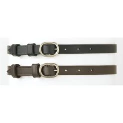 Camelot Round Buckle Spur Straps - Brown