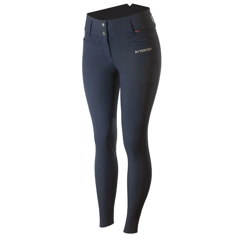 B Vertigo Women's Tiffany Silicone Knee Patch Breeches - Dark Navy - Image 3