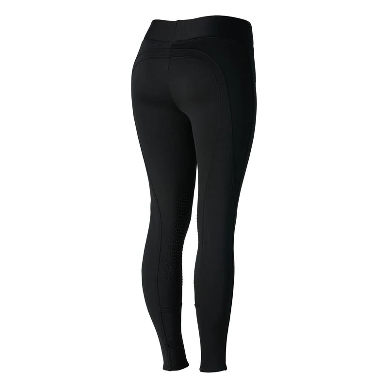 Horze Women's Active Winter Silicone Knee Patch Tights - Black - Image 3