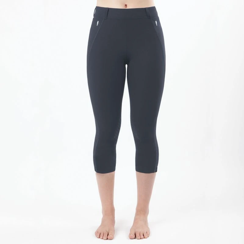 Irideon Women's Issential Capriole Capri Knee Patch Tights - Charcoal - Image 4