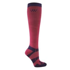 Woof Wear Winter Riding Sock 2 Pairs - Shiraz/Navy