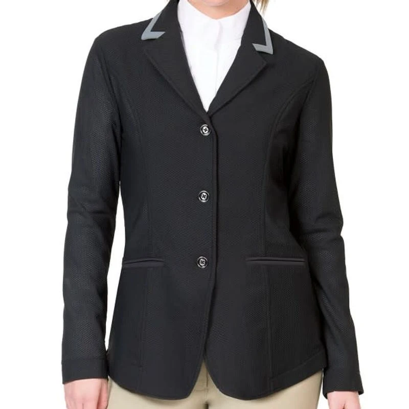Ovation Women's Signature AirFlex Coat W/Contrast Collar - Black/Grey