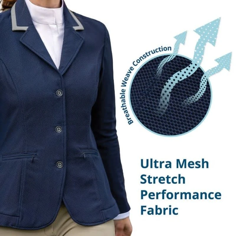 Ovation Women's Signature AirFlex Coat W/Contrast Collar - Black/Grey - Image 2