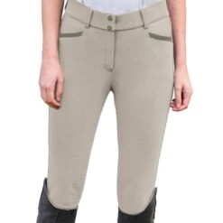 Ovation Women's Elegance Dynamic Knee Patch Breeches - Tan