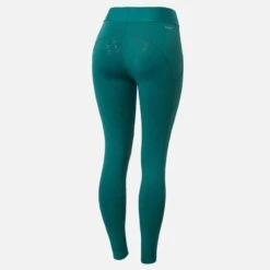 Horze Women's Nadia 4-Pocket Full Seat Tights - Storm Green