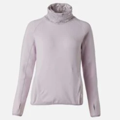 Horze Women's Kaitlin Turtleneck Sweater W/ Flower Design - Orchid Hush