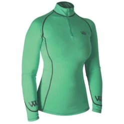 Woof Wear Women's Performance Quarter Zip Riding Shirt - Mint