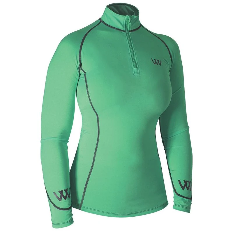 Woof Wear Women's Performance Quarter Zip Riding Shirt - Mint
