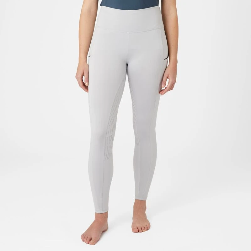 Horze Women's Nicki Breathable Technical Full Seat Tights - Pebble Grey - Image 2