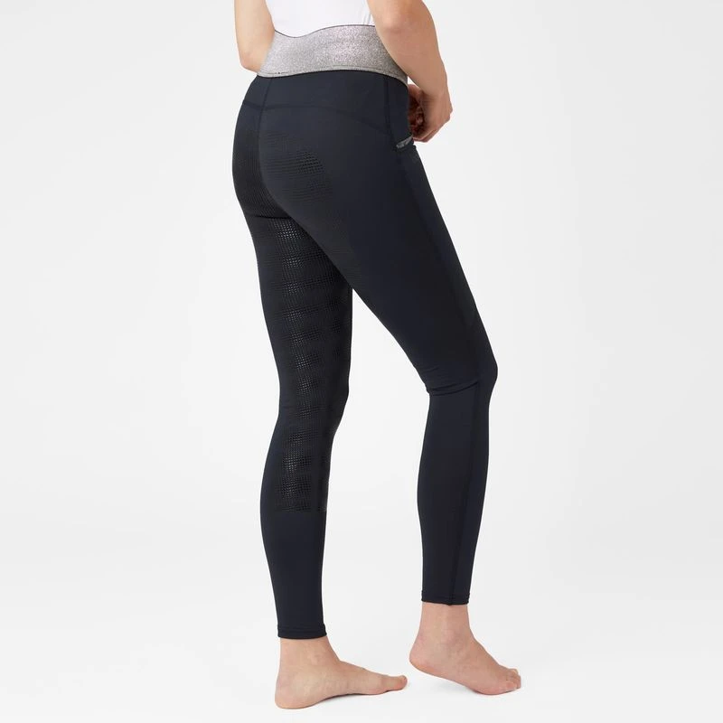 Horze Women's Radiance Tights W/Smart Pockets - Dark Blue - Image 3