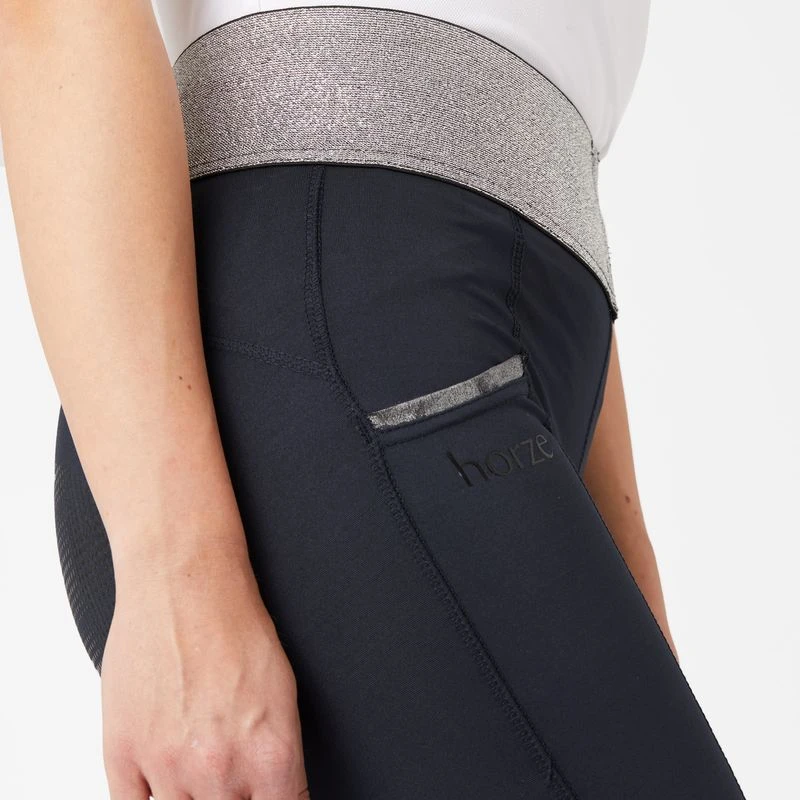Horze Women's Radiance Tights W/Smart Pockets - Dark Blue - Image 4