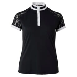 B Vertigo Women's Lauren Lace Short Sleeve Show Shirt - Dark Navy