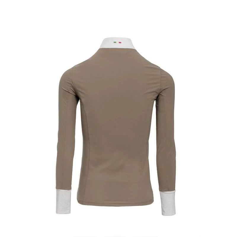 Alessandro Albanese Women's Vilamora Long Sleeve Zip Competition Shirt - Tan - Image 2