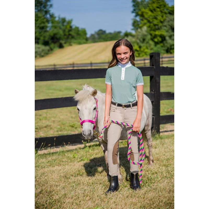 Shires Aubrion Kids' Cheshire Show Jodhpurs - Tan - Image 4