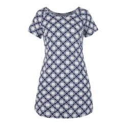 EQL Women's Everyday Tunic Dress - Indigo Tiles