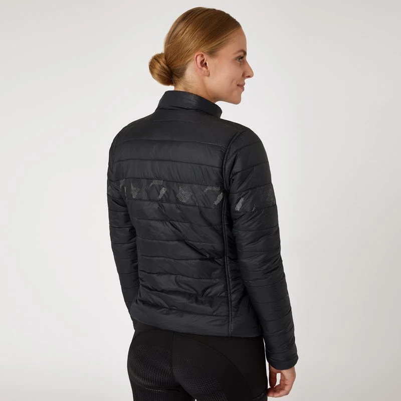 Horze Women's Luminox Padded Jacket W/Reflective Print - Black - Image 3