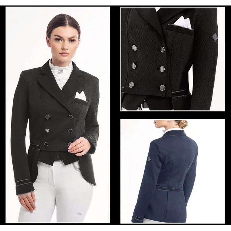 Fair Play Women's Elizabeth Comfimesh Short Tail Coat - Black - Image 4