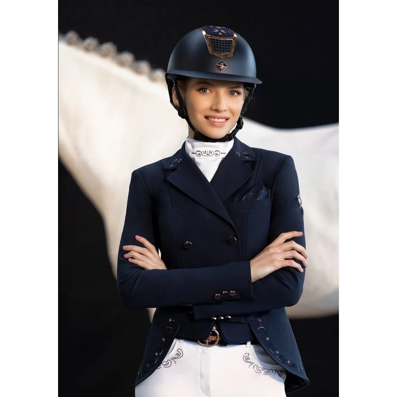 Fair Play Women's Lexim RoseGold Dressage Short Tailcoat - Navy - Image 3