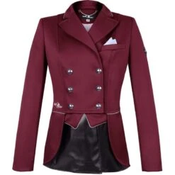 Fair Play Women's Beatrice Short Tail Coat - Burgundy