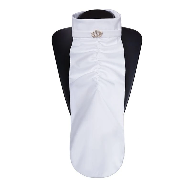 Fair Play Princess Ready Tied Stock Tie - White/Silver Crown