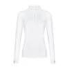Fair Play Women's Meredith Half Turtleneck Long Sleeve Competition Shirt - White