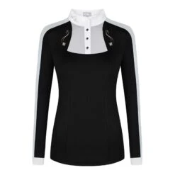 Fair Play Women's Lorella Long Sleeve Competition Shirt - Black/White
