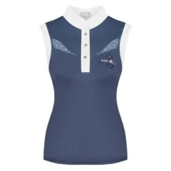 Fair Play Women's Cecile Rose Gold Sleeveless Competition Shirt - Steel Blue