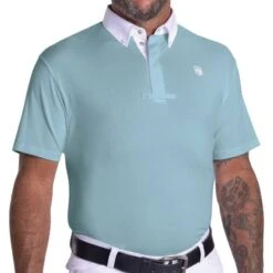 Romfh Men's Polo Short Sleeve Show Shirt - Dawn/White