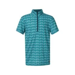Kerrits Kids' Always Cool Print Ice Fil Short Sleeve Shirt - Peacock Iron Bouquet