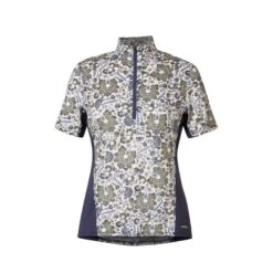 Kerrits Women's Always Cool Print Ice Fil Short Sleeve Shirt - Lake Lucky Paisley/Ink