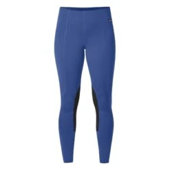 Kerrits Women's Flow Rise Knee Patch Performance Tights - True Blue