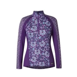 Kerrits Women's Always Cool Print Ice Fil Long Sleeve Shirt - Iris Lucky Paisley/Iris