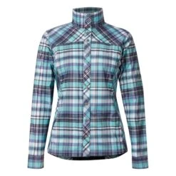 Kerrits Women's Triple Chill Sun Shirt - Topaz Plaid