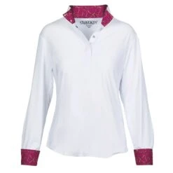 Ovation Women's Jorden Full Snap Show Shirt - White/Vintage Rein Orchid