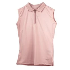 Shires Aubrion Kids' Poise Sleeveless Tech Polo - Rose