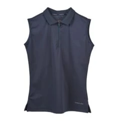 Shires Aubrion Kids' Poise Sleeveless Tech Polo - Navy