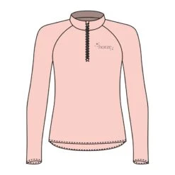 Horze Kids' Issi Technical Long Sleeved Shirt - Pink Salt