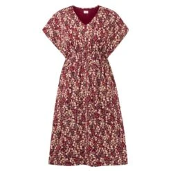 EQL Women's Inspired V-Neck Dress - Sangria Hoofprint Meadow