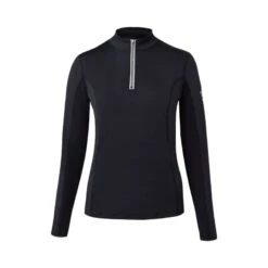 Horze Women's Lucy Long Sleeved Half Zip Ventilated Shirt - Dark Navy