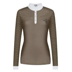 Fair Play Women's Alexis Long Sleeve Competition Shirt - Taupe Grey