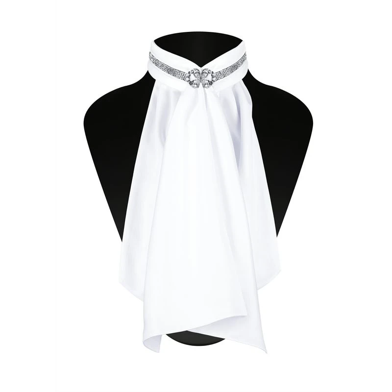 Fair Play Dalee Fleur Ready Tied Stock Tie - White